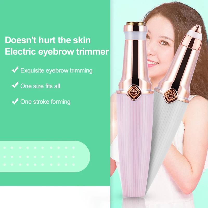 

USB Charging Shaver 2 In 1 Eyebrow Trimmer Lady Eyebrow Trimmer Lipstick Shaving Mini Hair Removal Device Electric Hair Shaving