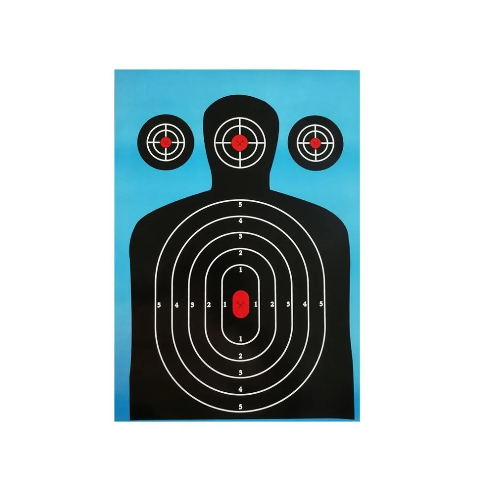 

10pack Shooting Targets 12*18 inch Silhouette Poor Splatter Reactive Paper Targets Fluorescent Rifle Pistol Airsoft Pellet Gun
