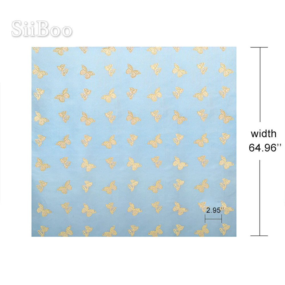 Американский стиль синяя Золотая Бабочка жаккардовая парча ткань для весеннего