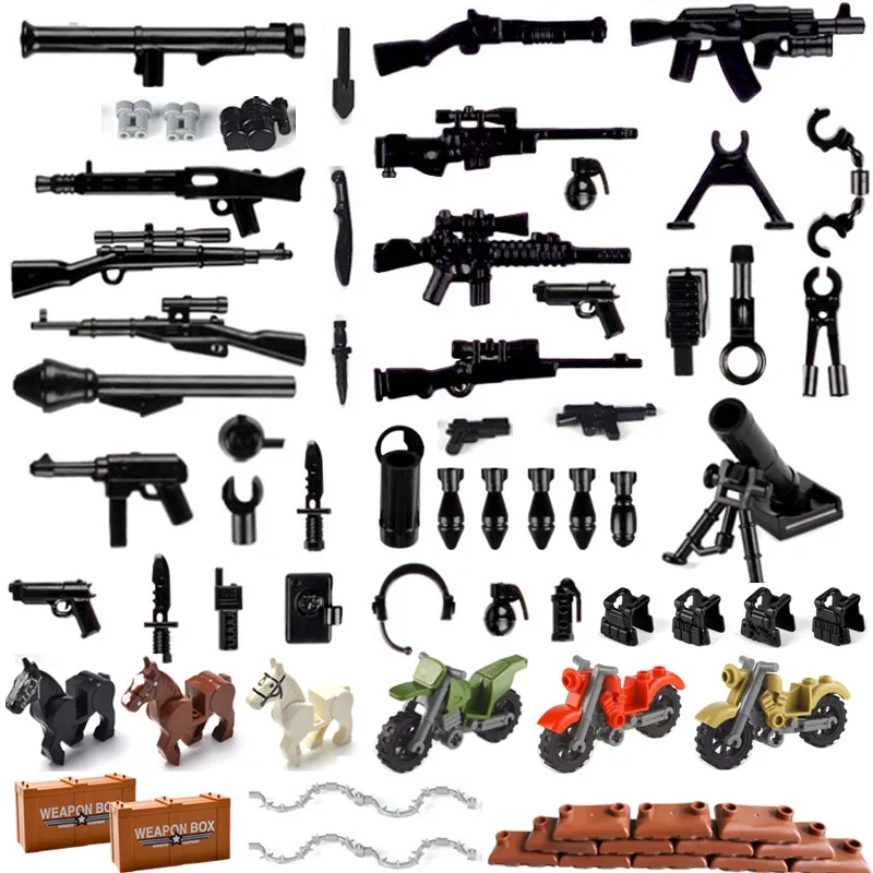 Конструктор военное оружие спецназа набор пистолетов городская полиция солдат