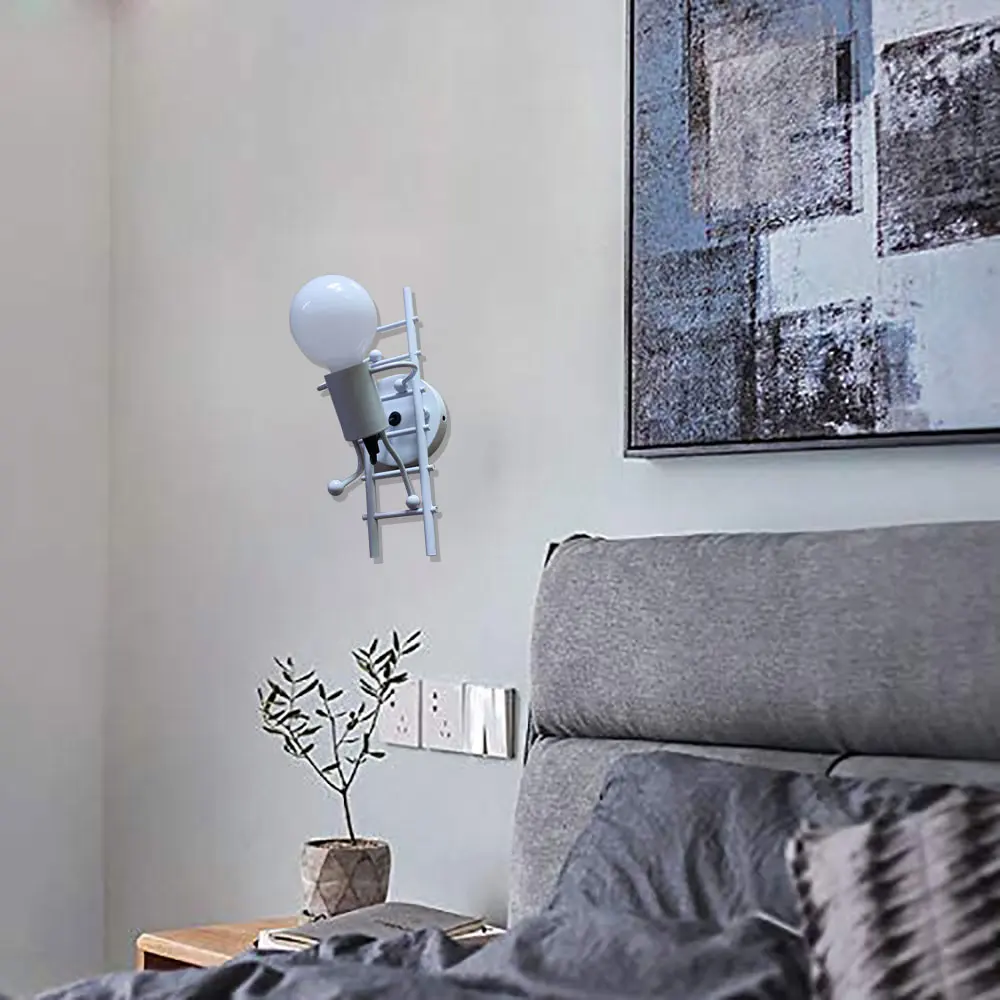 Современное настенное бра Konesky с куклой для скалолазания лестницы маленький