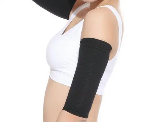black 1pair 1 пара утягивающая, компрессионная форма руки r пояс для похудения для рук сжигание целлюлита помогает тонизировать форму верхней части рук - Цвет: black 1pair