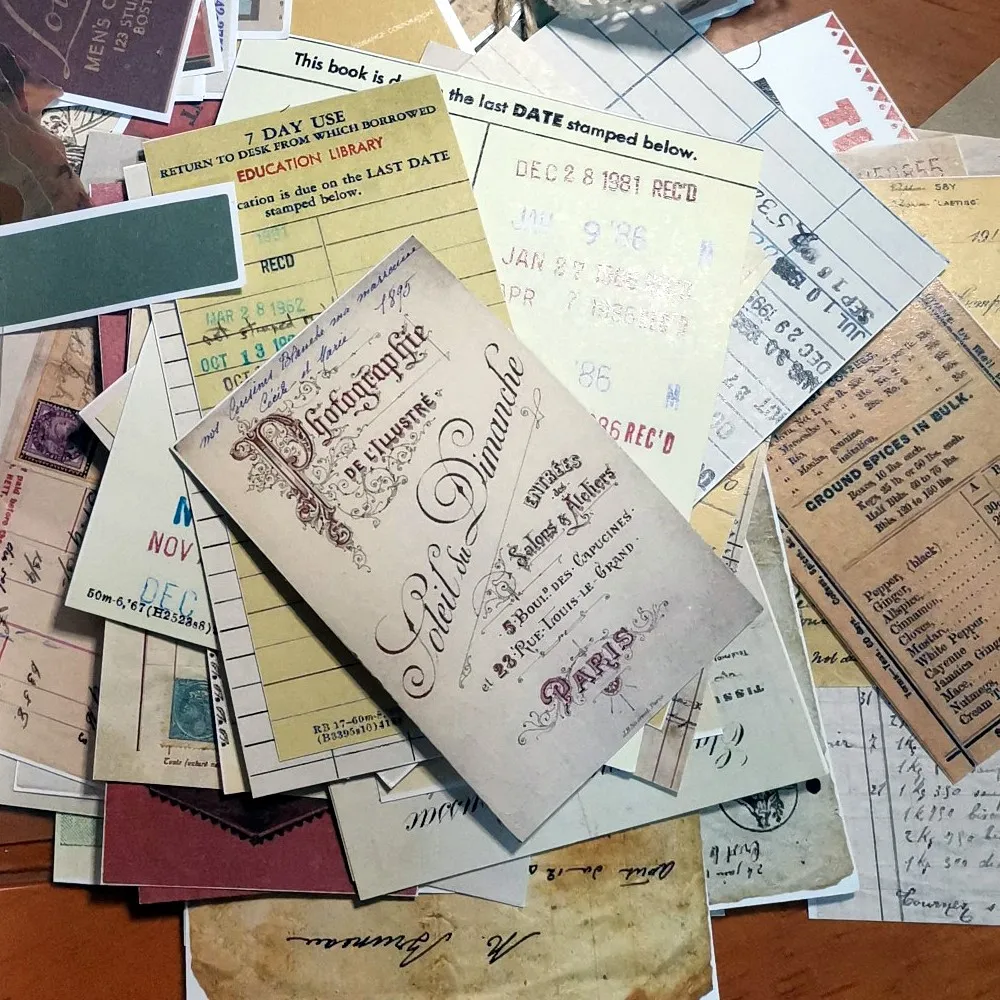 54 шт./набор винтажные наклейки для билетов Ретро объем квитанции \ ежедневный