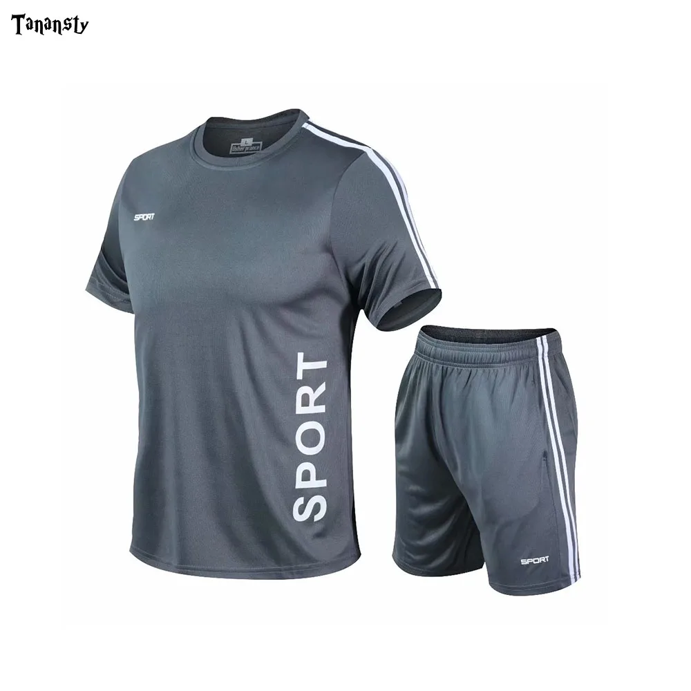 

2020 T-shirt sports suit Men's or Women's Training Custom Exercise Fitness Muscle Bodybuilding Gym Short Sleeve Running shorts