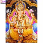 5D алмазная живопись, голова слона, Бог Ганеша, полноразмерная Алмазная вышивка, религия, икона, мозаика, рукоделие, домашний декор