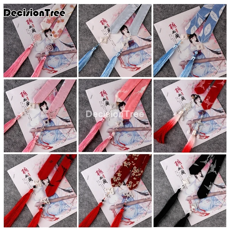 

2021 chiffon antique hanfu cos hair band costume hanfu ancient style hairband fairy crane koi tassel ribbon hair rope headwear