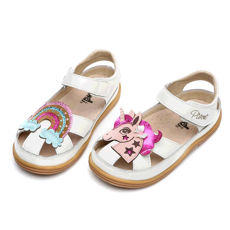 Сандалии Детские с единорогом в Корейском стиле на возраст 24 дюйма повседневные