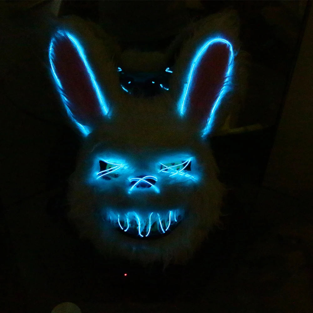 Страшная маска на Хэллоуин кролика плюшевая голова костюм для косплея реквизит