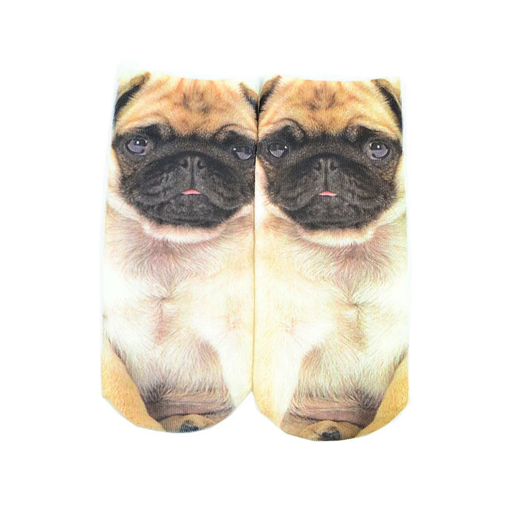 Носки Короткие хлопковые дышащие с 3D принтом скелета 1 пара | Женская одежда