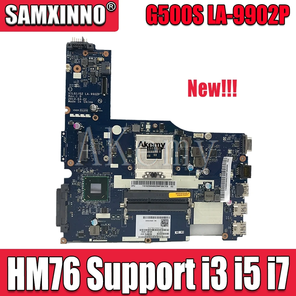 Original New G500s Motherboard For Lenovo VILG1/G2 LA 9902P ( Support Pentium I3 I5 I7 cpu HM76 )|Материнские платы| |