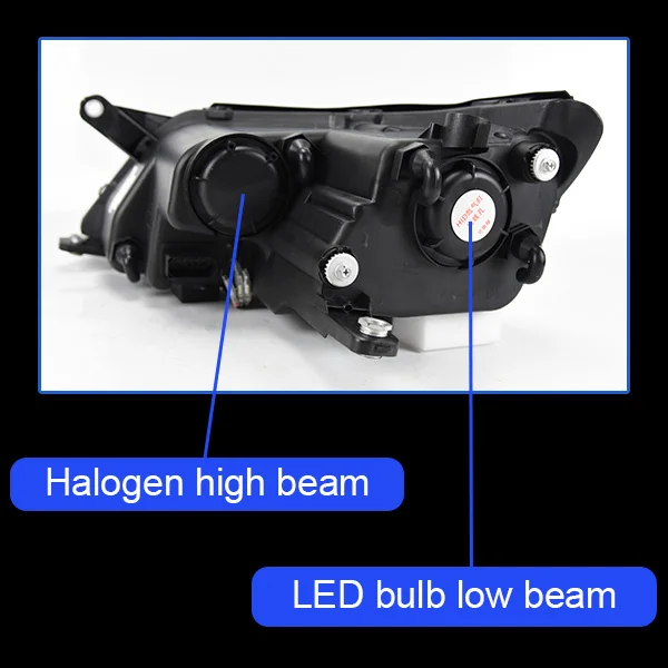 Head Lamp For Car VW Tiguan 2009-2012 Headlights Fog Lights Daytime Running Lights DRL H7 LED Bi Xenon Bulb Car Accessories - Цвет: C
