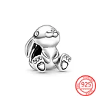 Браслет женский из серебра 925 пробы с подвесками в виде животных