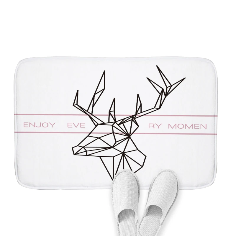 Нескользящие современные роскошные коврики с головой единорога и оленя домашний