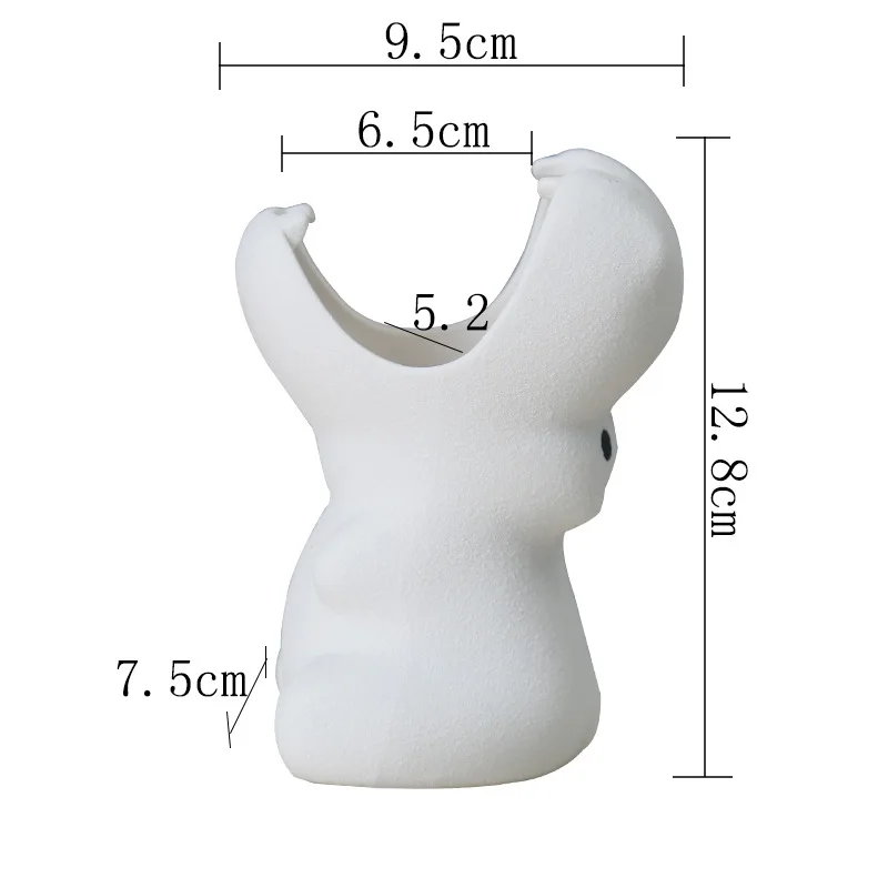 

Horticultural Simplicity Creative Cartoon Hippo Shaped Flowerpot Ceramic Tabletop Pot Fleshy Flower With Tray Garden Pots