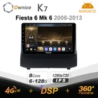 Автомагнитола 720P K7 Android 10,0 для Ford Fiesta 6 Mk 6 2008 - 2013 4G LTE 360 2din Автомобильная аудиосистема 6G + 128G SPDIF