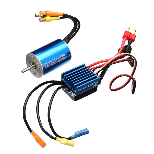 2838 3600KV 4500KV 4P Sensorless Brushless Motor &amp 35A ESC Electronic Speed Controller for 1/14 1/16 1/18 RC Car | Игрушки и хобби