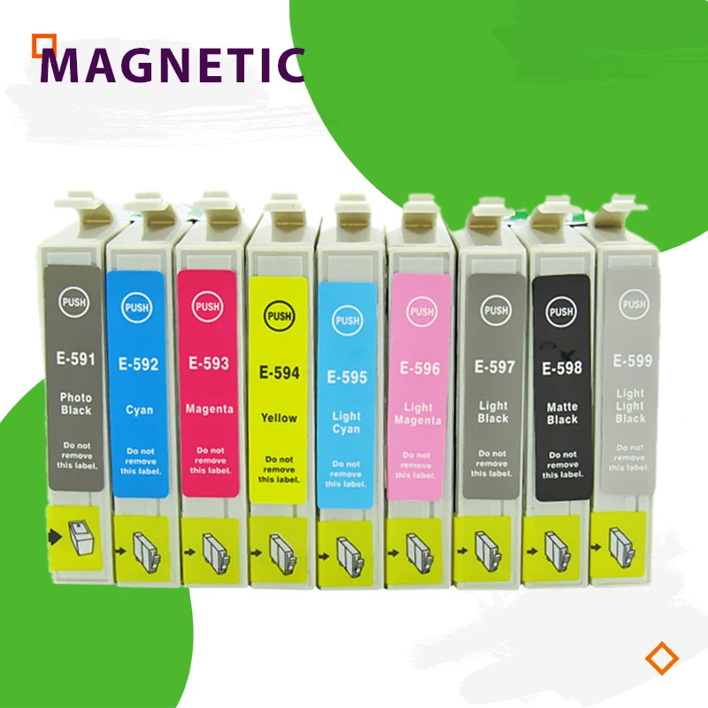 Картридж для принтера Epson Stylus Photo R2400 совместим с T0591 T0592 T0593 T0594 T0595 T0596 T0597 T0598 T0599 |