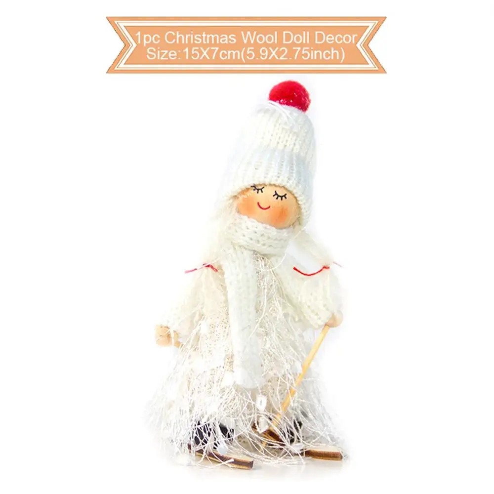 QIFU Christmas Angel Pendant Christmas Decor for Home Christmas Tree Ornaments Xmas Doll Gifts Cristmas Elf New Year - Цвет: Christmas Doll 29