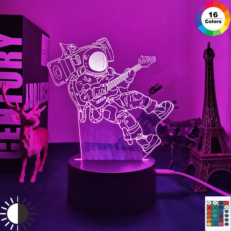 

New Colors Change 3D Astronaut Night Lamp LED Illusion Visual Night Light Kids Bedroom Decoration Sleeping Lamp Best Kids Gifts