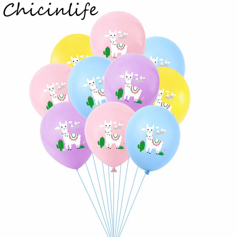 

Chicinlife 10 шт 12 дюймов Alpacos Llama латексные воздушные шары с днем рождения Декор для детской вечеринки детский душ для свадебной вечеринки