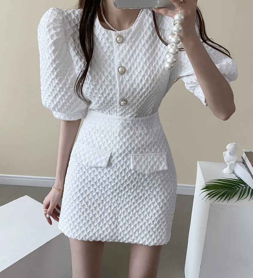 

Women 2 Piece Set Office Lady Elegant Tops Bodycon Mini Skirt Summer Korean Suit Vintage Temperament Two Piece Set