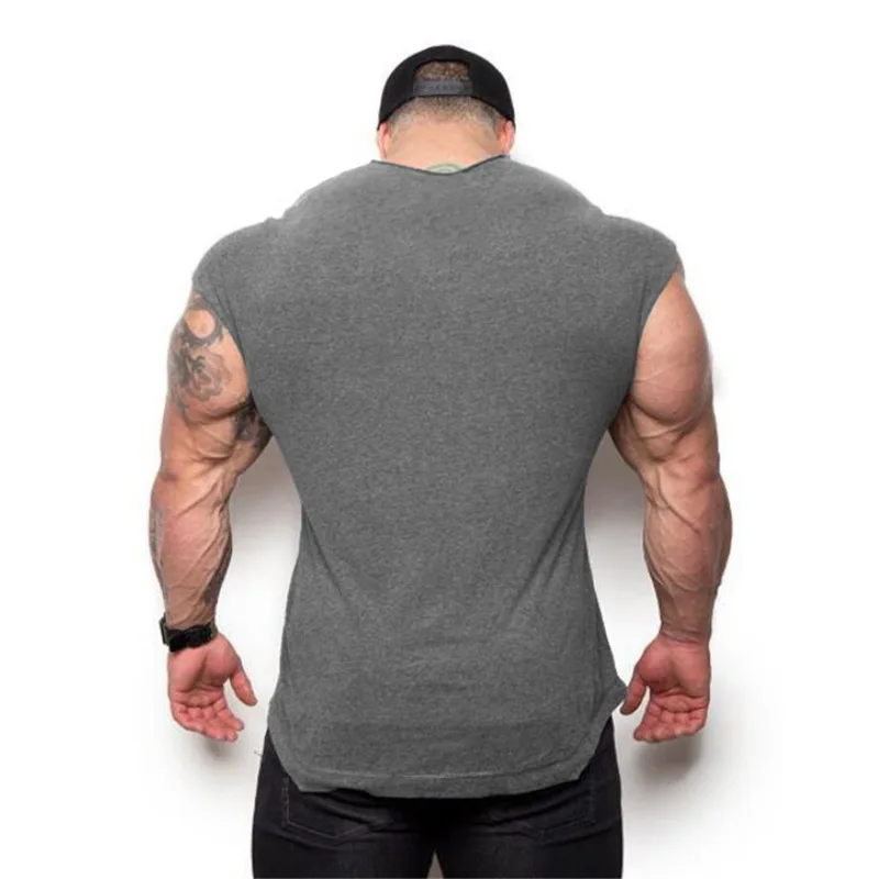 

Vest Sleeveless Cotton Man Canotte Bodybuilding Man Clothes New Brand Mens Tank Tops Shirt Workout Gym Tank Top Fitness Clothing