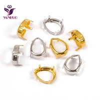 yanruo 4320 drop copper k9 empty claw settings for fancy stones silver gold firmly set pedestal base