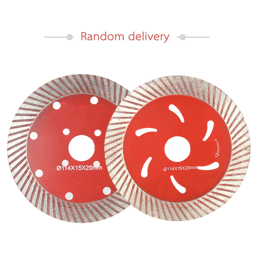 Алмазная пила 114*15*20 мм для сухой резки непрерывная турбо с охлаждающими