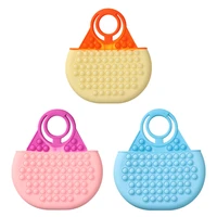 push bubble sensory toys large handbag portable reliver stress squeeze funny silicone reusable gift for adult kids play