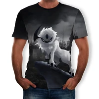 2021 summer fashion new t shirt pokemon civet 3d printing pattern mens short sleeved cool casual clothing