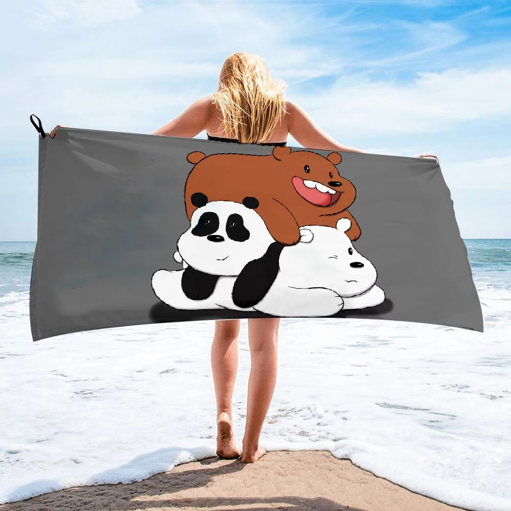 Корейское банное полотенце из микрофибры с изображением трех голого медведя