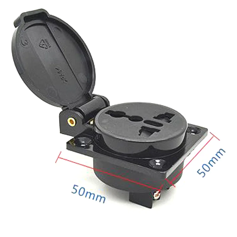 Универсальная Промышленная безопасная розетка черного и синего цвета 10 А 250 В IP44