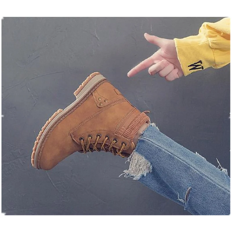 Snow Boots Womens Cross-border Women Winter  Boots Shoes Ladies Velvet Boot Ankle Fully Fur Lined Anti-Slip Leather Boots X0055