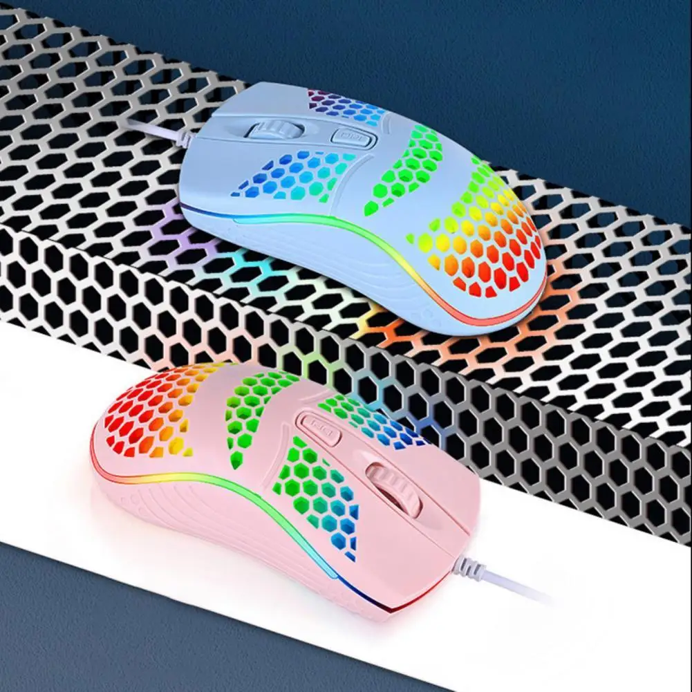 

Lightweight Colourful Breathing Light Home Office Computer Wired Gaming Mouse