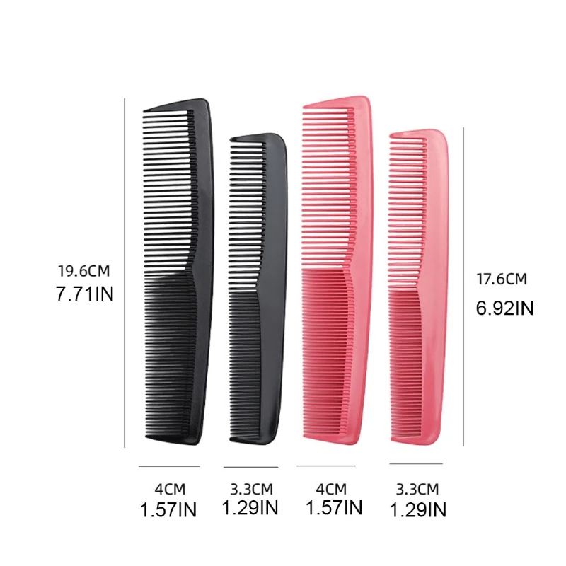 

094E 2pcs Cutting Comb Fine Wide Tooth Hair Combs Anti-Static Haircut Barber Hairdressing Styling Tool for Salon Home Use