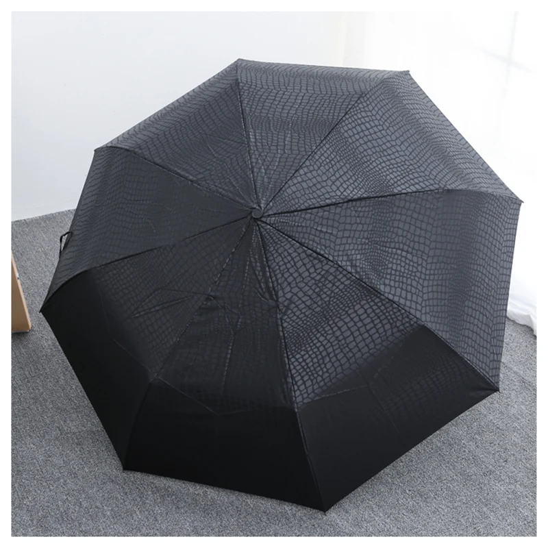 

Alligator Print Automatic 3-Fold Umbrella For Men Windproof Umbrellas For Male Portable Business Umbrella