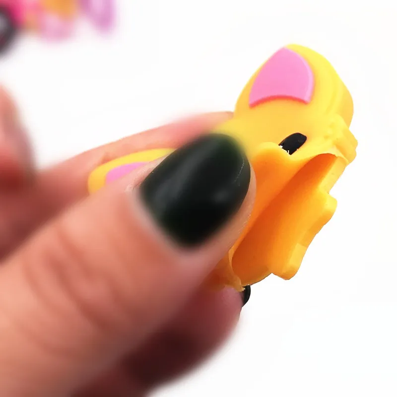 10Pcs/lot Cartoon Cute Key chain Women Man Cover Cap PVC Animal Kids Ring Cat Character Key Holder Dog Icon Keychains - купить по