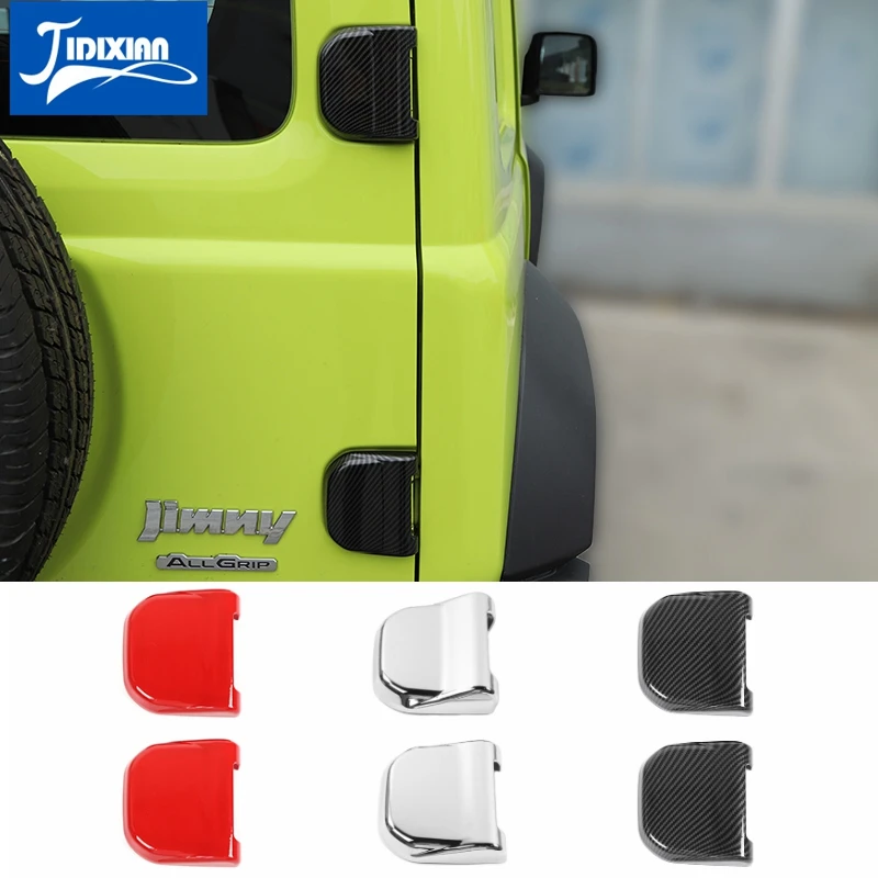 

JIDIXIAN Car Rear Tail Door Tailgate Hinge Decoration Cover Stickers for Suzuki Jimny 2019 2020 2021 Exterior Accessories