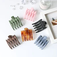 girls medium duckbill clip five tooth practical tail clip frosted spray paint hairpin simple outing temperament hair accessories