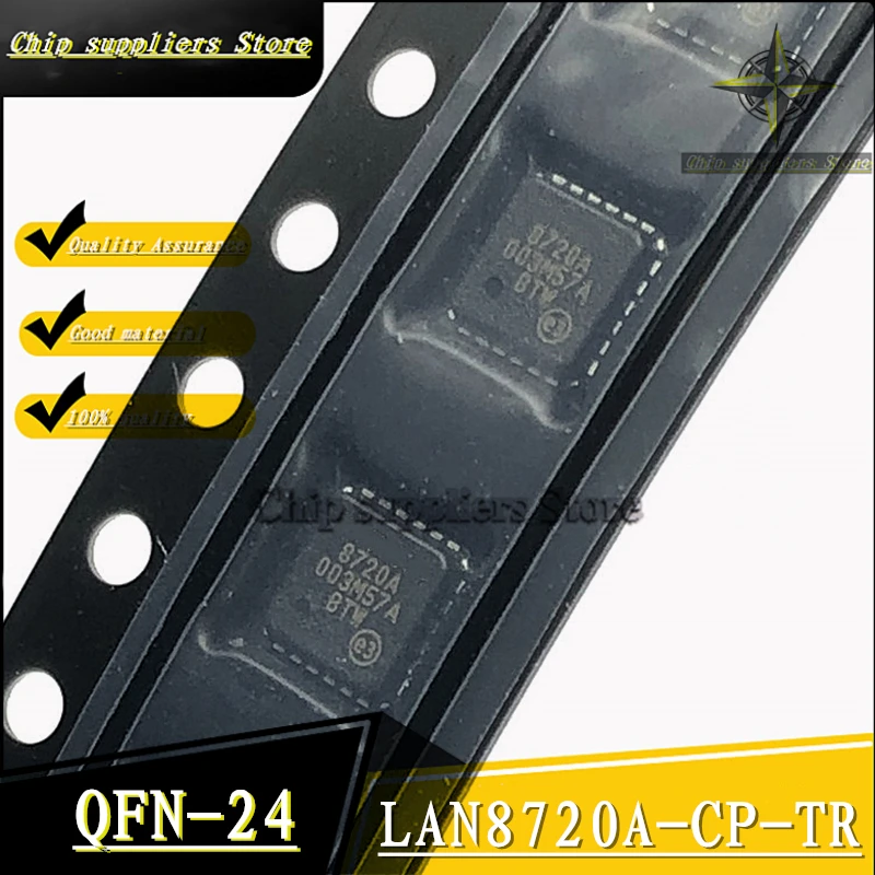 5 шт.-10 шт. // LAN8720A-CP-TR QFN-24 QFN24 LAN8720A Ethernet-трансивер Nwe тонкие материалы 100% качество |