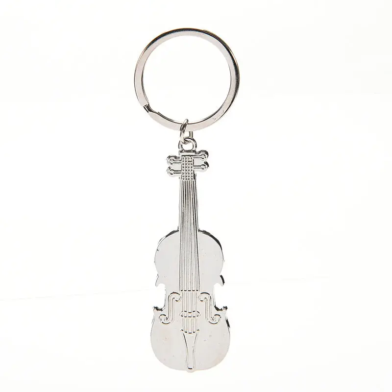 

7*2.5cm Mini Creative Violin Charm Music Keyring JETTING Keychain Metal Key Ring Chain for Women