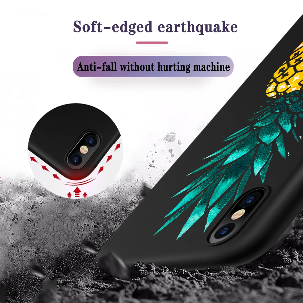 

Fruit Pineapple Phone Case For iPhone 11 Case for IPhone 11 Pro XR X XS Max 7 8 6S Plus SE 2020 Soft TPU Back Cover Funda Couple