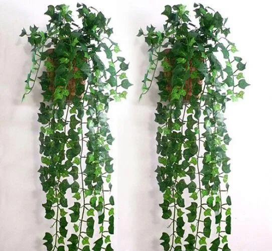 

20pcs/lot 90CM Long Artificial Green Flower Leaves Ivy Rattan Fake Foliage Flowers Home Decor