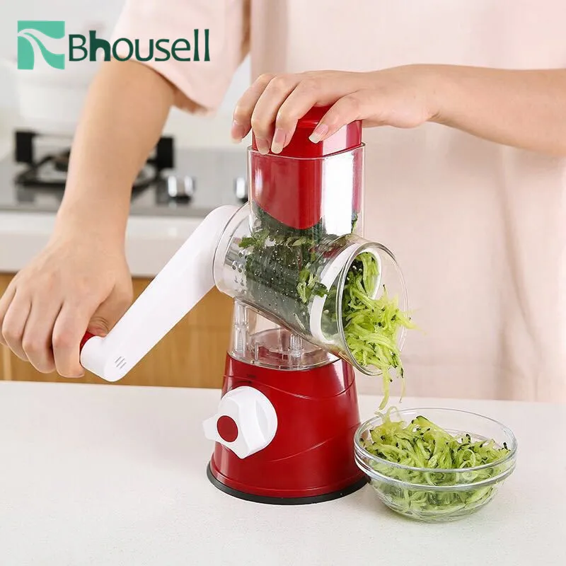 

Multifunctional Hand Rocker Rotary Vegetable Cutter Slicer Stainless Steel Vegetable Spiralizer Potato Slicer Kitchen Tools