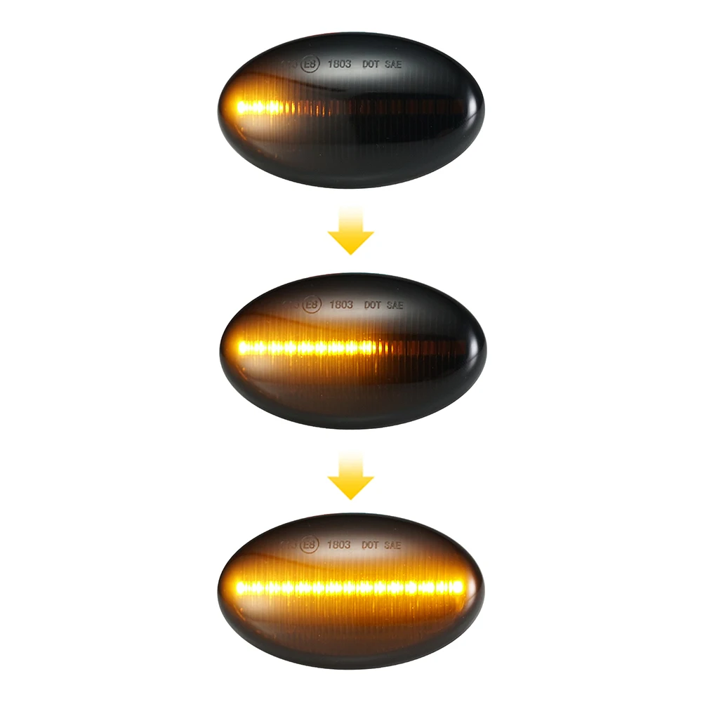 2pcs Dynamic LED Car Side Marker Lights Repeater Signal For Mercedes Benz Smart W450 W452 A-Class W168 Vito W639 W447 | Автомобили и