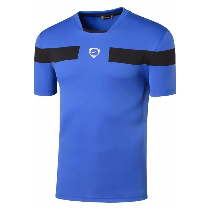 

jeansian Men's Sport Tee Shirt Tshirt T-Shirt Tops Running Gym Fitness Workout Football Short Sleeve Dry Fit LSL120 Blue2