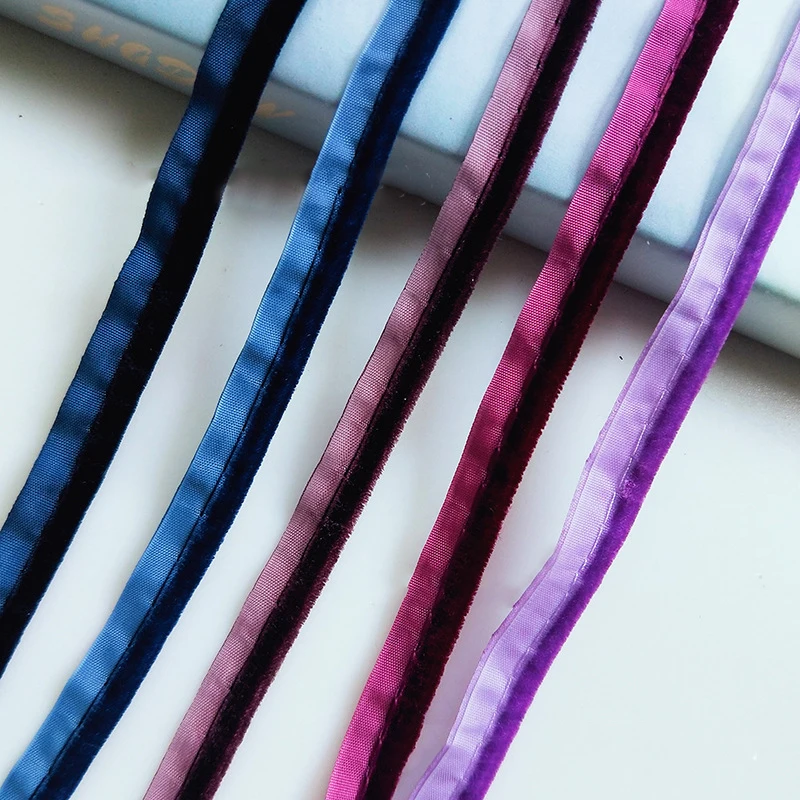 

5yards 1cm Velvet Organza Ribbon for Diy Craft Headwear Bows Gift Package Material Clothing Bag Sewing Trims Accessories