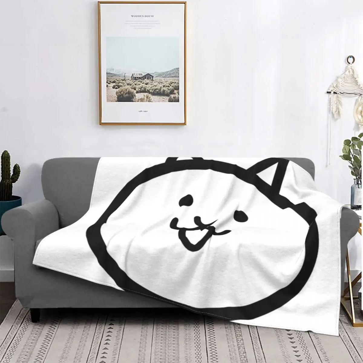 

Manta de gato de batalla, colcha de cama a cuadros, manta Kawaii a cuadros de muselina, funda para niños