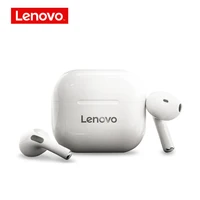 original lenovo tws earphone bluetooth 5 0 wireless headphone dual stereo noise reduction bass touch control earbuds with mic