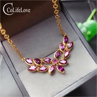 colife jewelry 925 silver garnet necklace for party 13 pieces natural garnet silver necklace fashion gemstone necklace